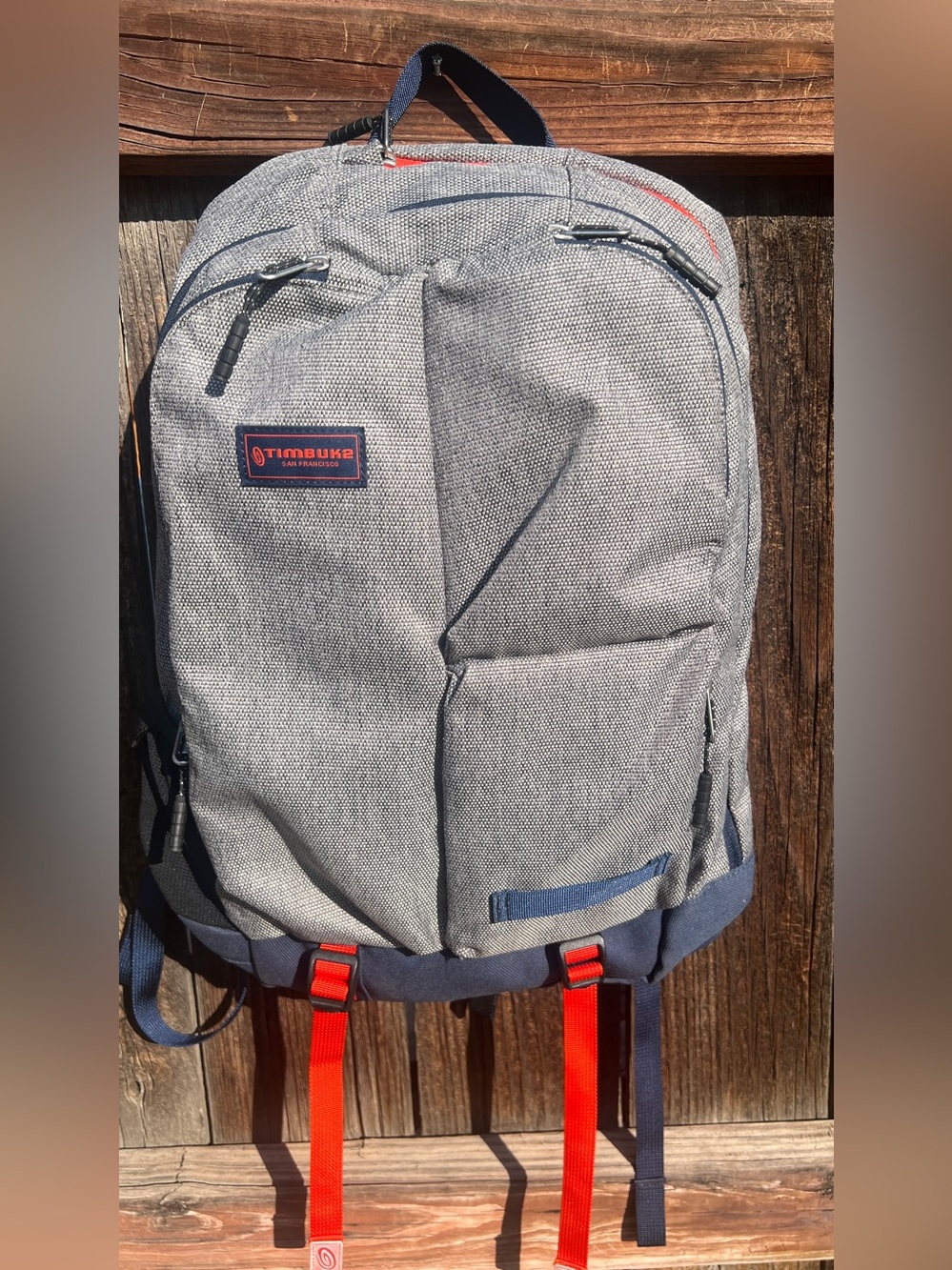 Timbuk2 - Showdown - Tweed Grey Everyday Backpack with Red Accents